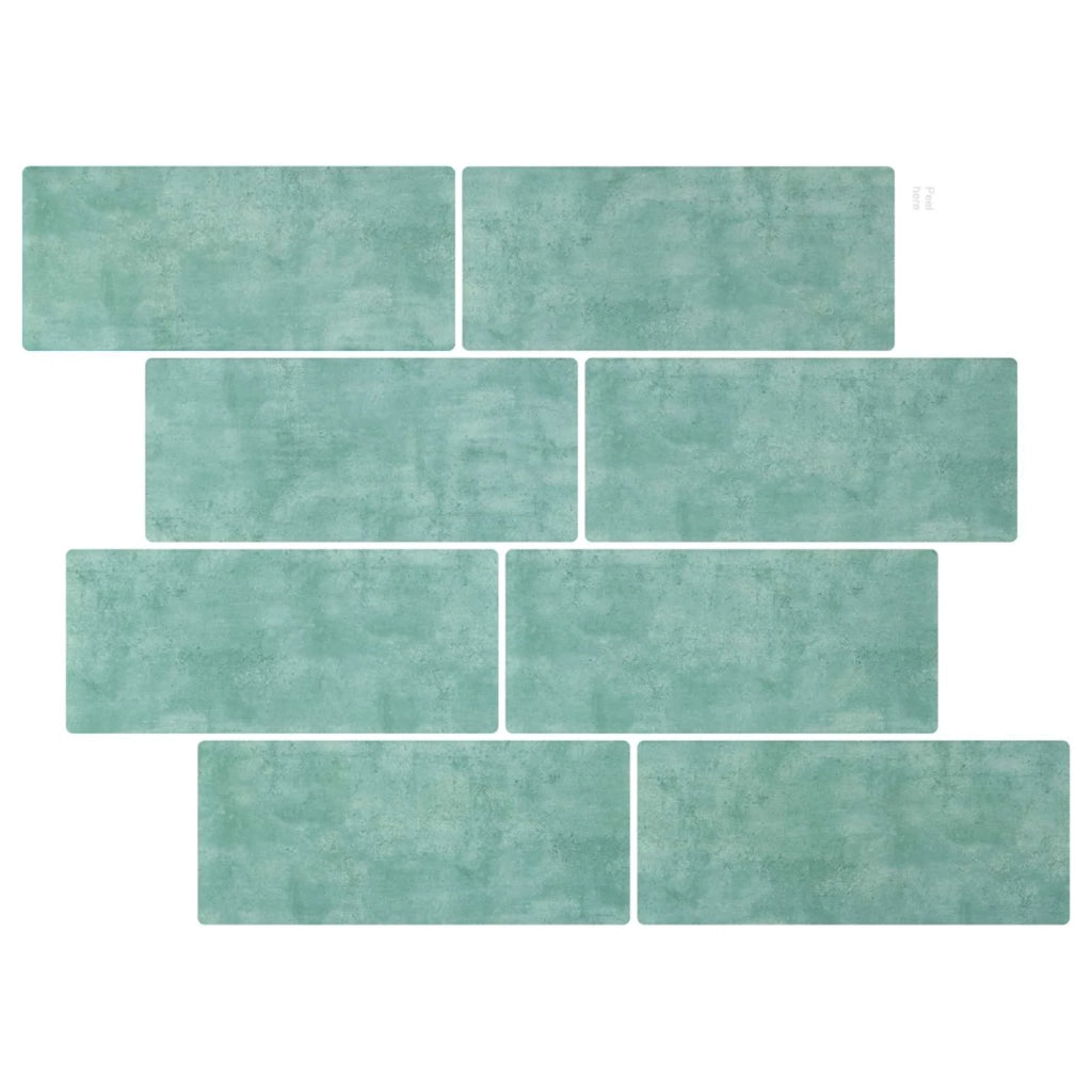 Piastrella subway 50 pz Grigio Verde 29 x 21 cm CFW3106851