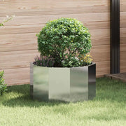Fioriera-Vaso-Contenitore per Piante Argento 60 x 60 x 35 cm Acciaio inossidabile