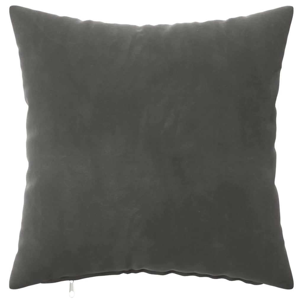 Federa 6 pcs HEERLEN Grigio Scuro 45 x 45 cm Velluto 910304