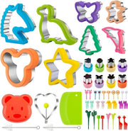 Forme di biscotti per bambini, forme di pane e verdure, per bambini, 47 forme di verdure, forme di frutta, acciaio inossidabile, forme di dinosauro