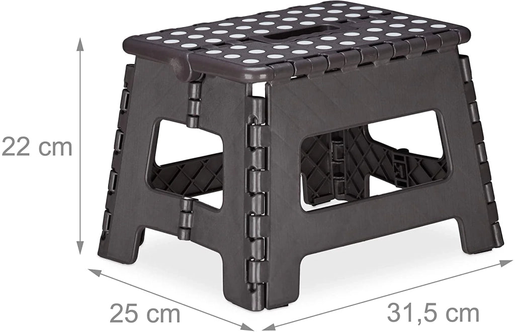Sgabello pieghevole portatile M 120 kg nero 13_0002800