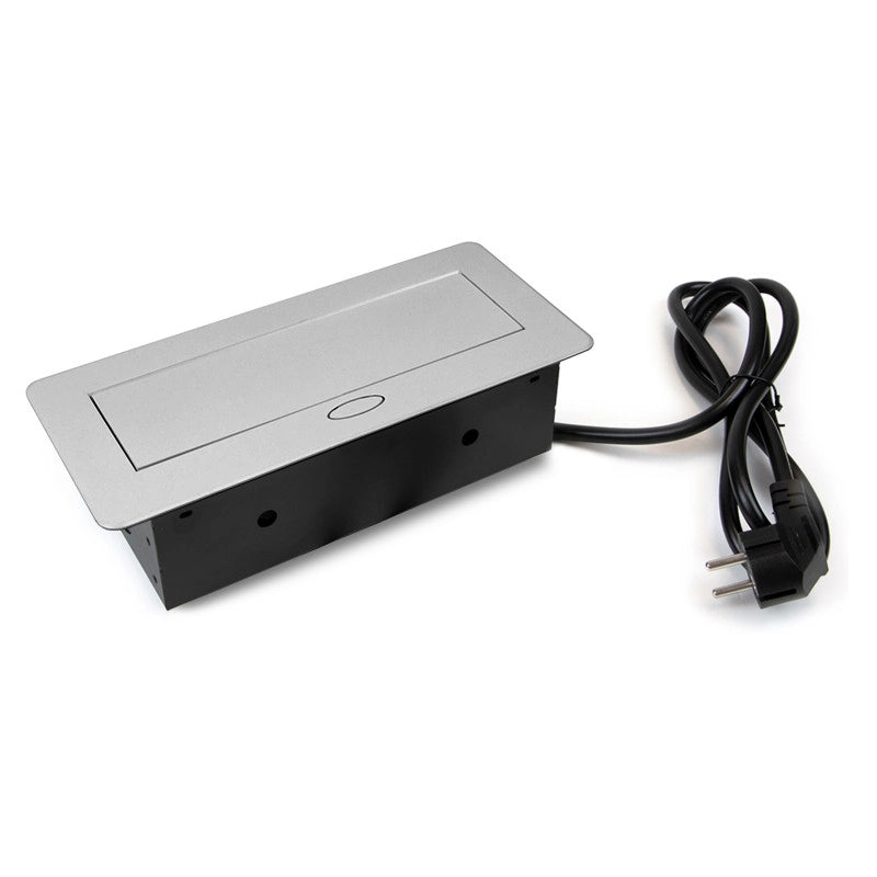 Multiconnettore Atom 26, 225x111mm, 2 prese Schuko, 1 USB Tipo A, 1 USB Tipo C, 1 RJ45, 1 HDMI, Zama-Acciaio-Plastica,..