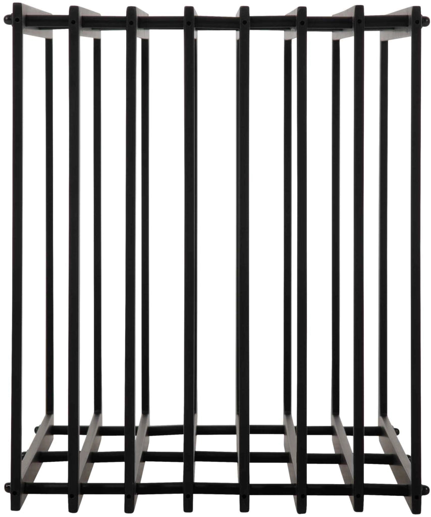 Portalegna IRVING in metallo nero opaco 40x50x100 cm