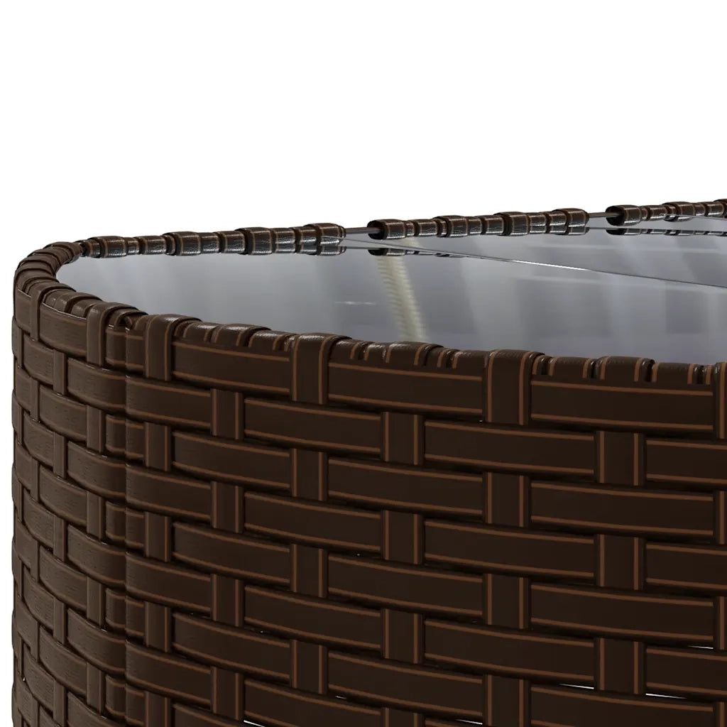 Set Divani da Giardino 8 pz con Cuscini Marrone in Polyrattan