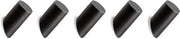Hanger per giacca in legno per appendere giacche, cappelli, borse - 3 x 8 cm, 5 pezzi - Hanger in legno nero
