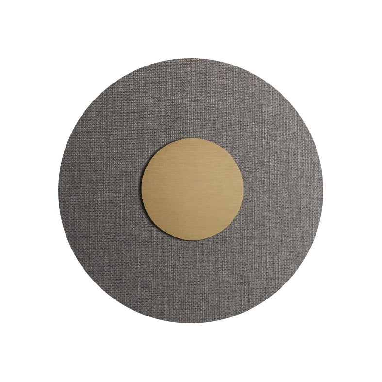 SOLARIS Applique 12W 3000K CRI90 IP20 - Struttura Oro con Paralume Grigio in Tessuto, Lampada da Parete Design - Rossini Group