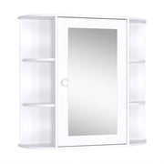 Mobile da Bagno con Specchio ¨C Xylo ¨C Bianco con Ante e Ripiani 66x17x63 cm