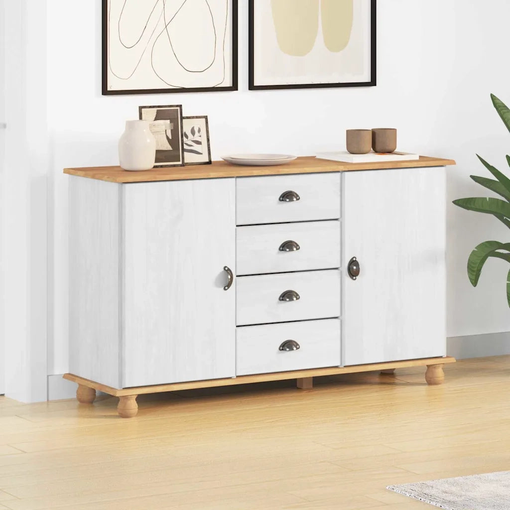 Credenza ASKIM 133,5 x 40 x 79 cm Legno di pino massello 4105432
