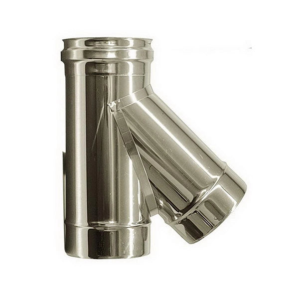 Raccordo T 135° canna fumaria DN 250 tubo acciaio inox 316