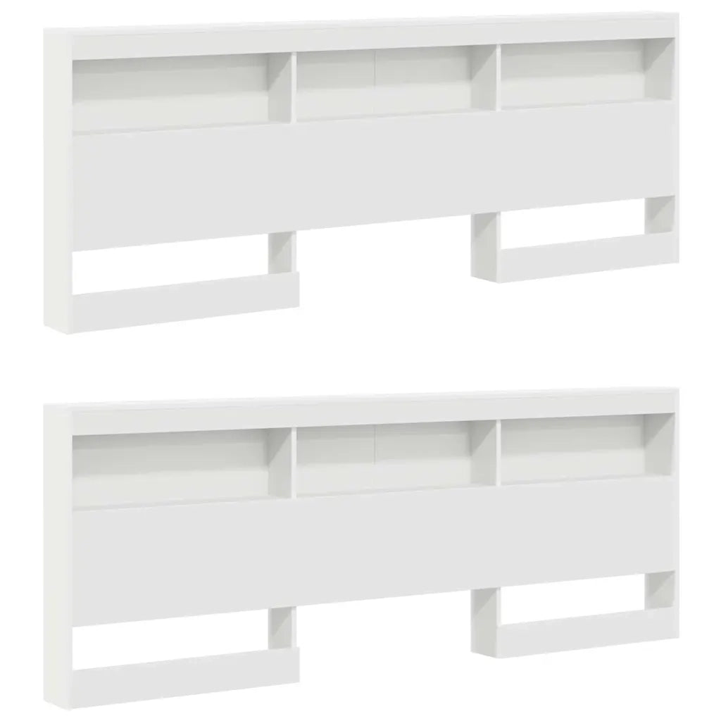 Testata contenitore Bianco 200 cm Legno multistrato 3335469