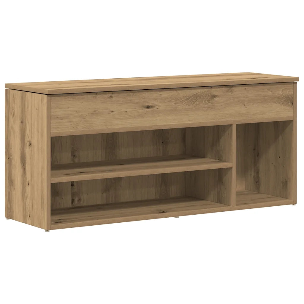 Scarpiera-Scaffale per scarpe Rovere Artigianale 102x30,5x45 cm Legno Multistrato