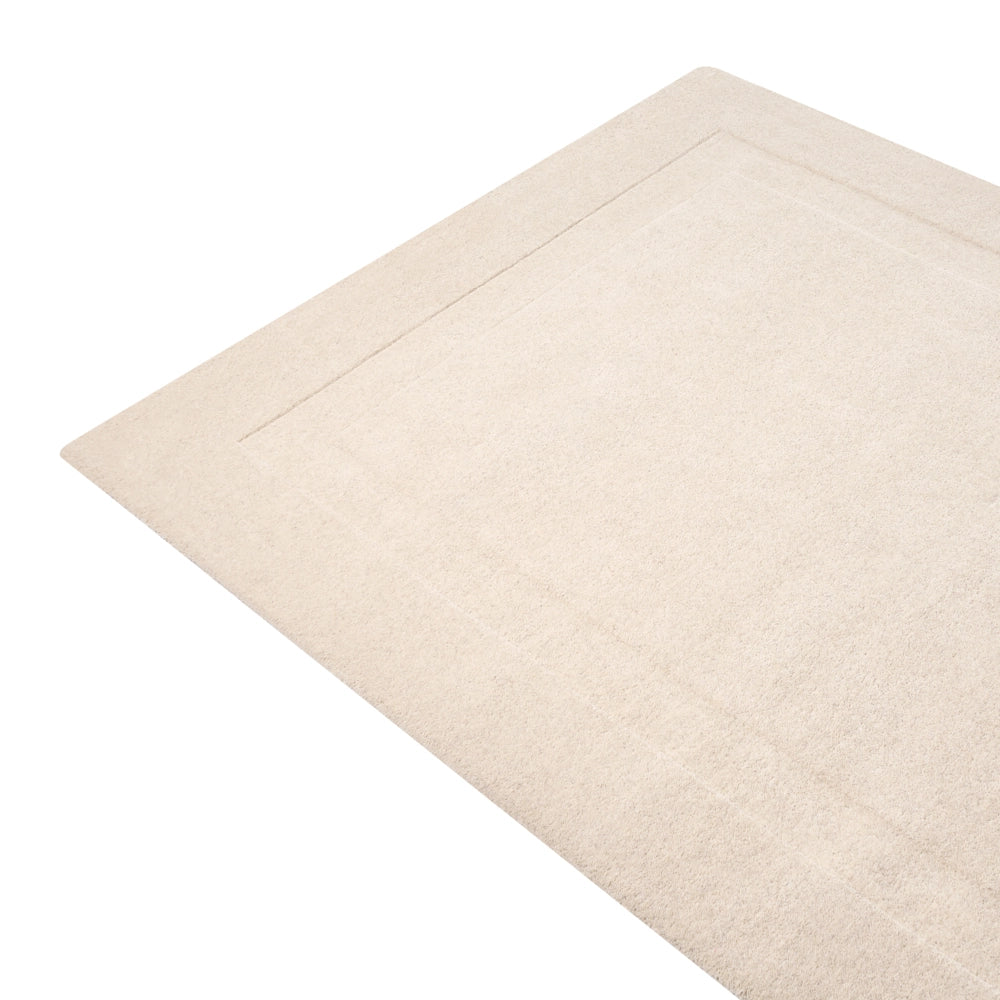 Tappeto in lana forma rettangolare, tuftato a mano 200 x 300 cm bianco sporco design elegante