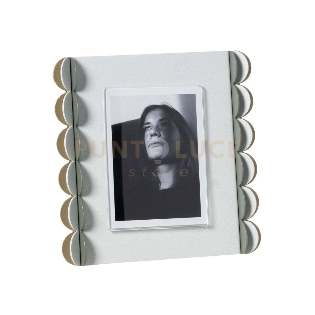 Portafoto di design Volans piccolo Bianco marmo,giada,bianco marmo,oro laccato