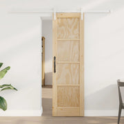 Porta scorrevole Naturale e Bianco 61 x 198,5 cm