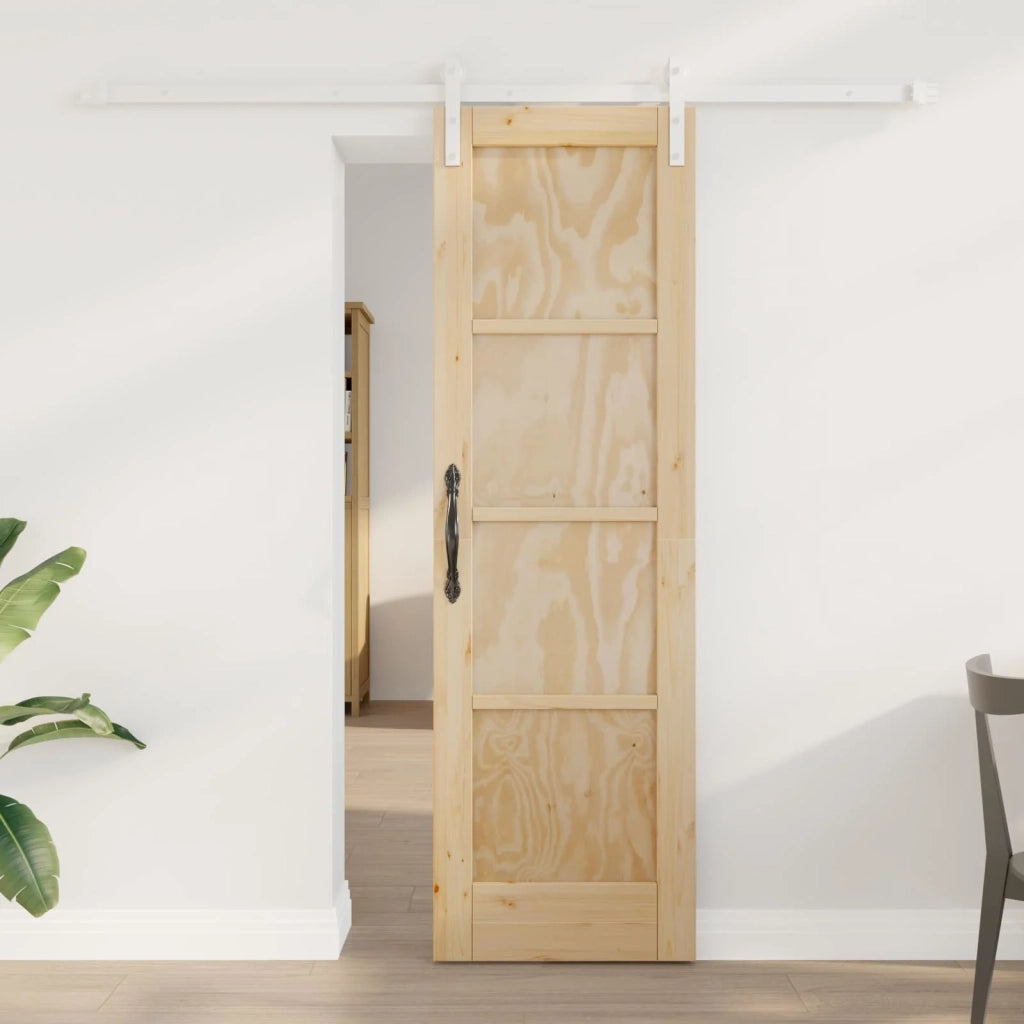 Porta scorrevole Naturale e Bianco 61 x 198,5 cm