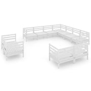 Set di mobili da giardino mobili da esterno 11 pezzi legno di pino massiccio bianco 02_0015497