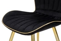 Sedia Paris Space Nera /Gold Set 2 Pz cm 46X58X77