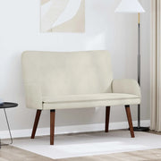 Sofa a Due Posti Crema 115 x 61 x 87 cm Velluto