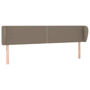 Testiera | Testata ad Orecchio Tortora 203x23x78/88 cm in Tessuto