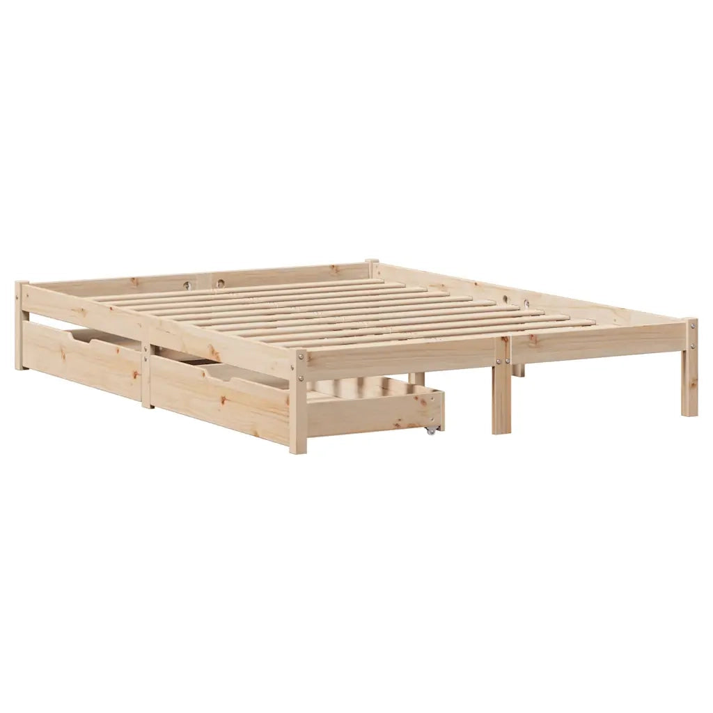 vidaXL Letto senza Materasso 140x190 cm in Legno Massello di Pino