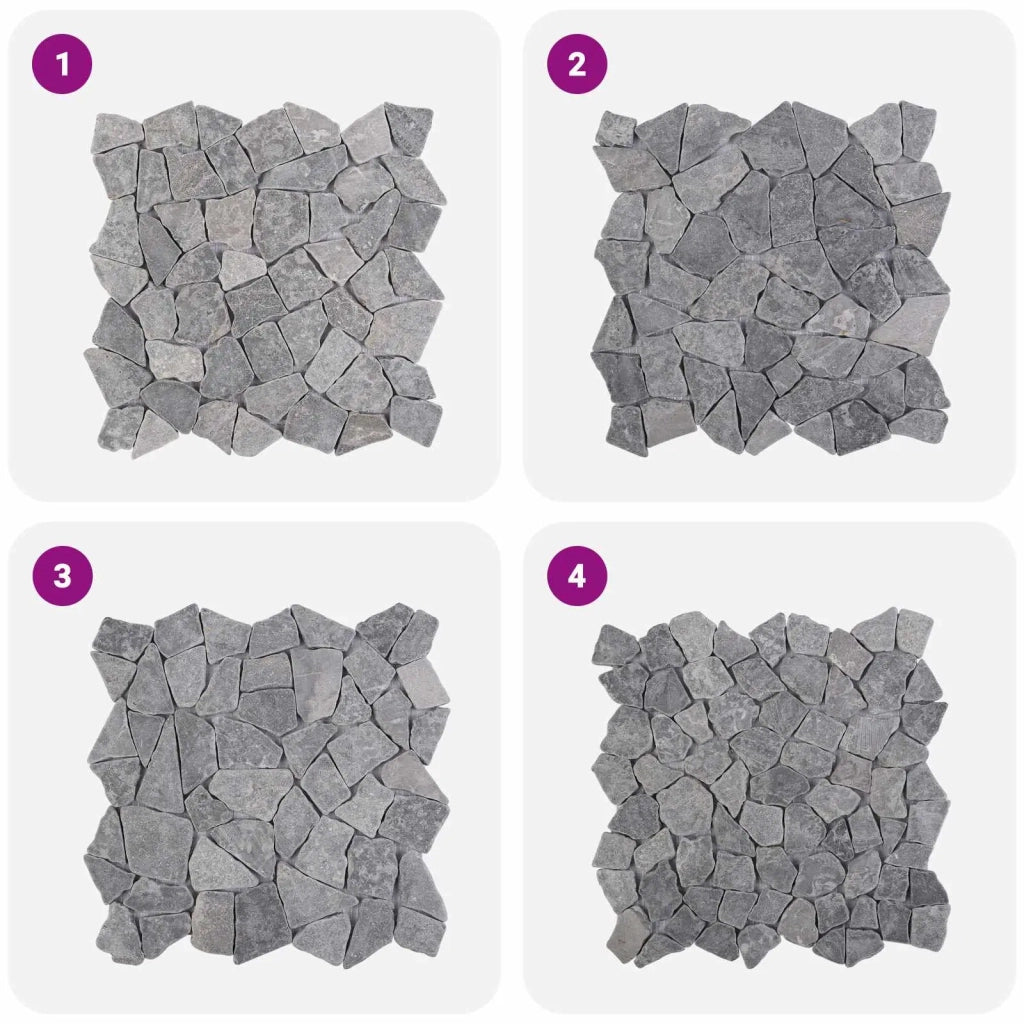 Piastrelle Mosaico Grigio Chiaro 30 x 30 cm Marmo 42033528