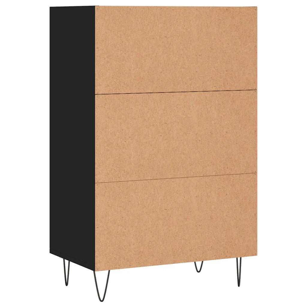 Credenza | Madia | Buffet da pranzo | Armadio da pranzo Nera 57x35x90 cm in Legno Multistrato