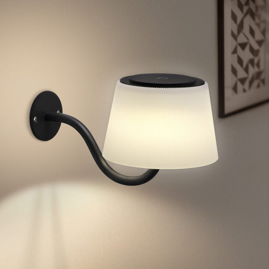 ZMH Applique da parete 2 luci da parete LED dimmerabili con interruttore faretti da parete wireless neri moderni