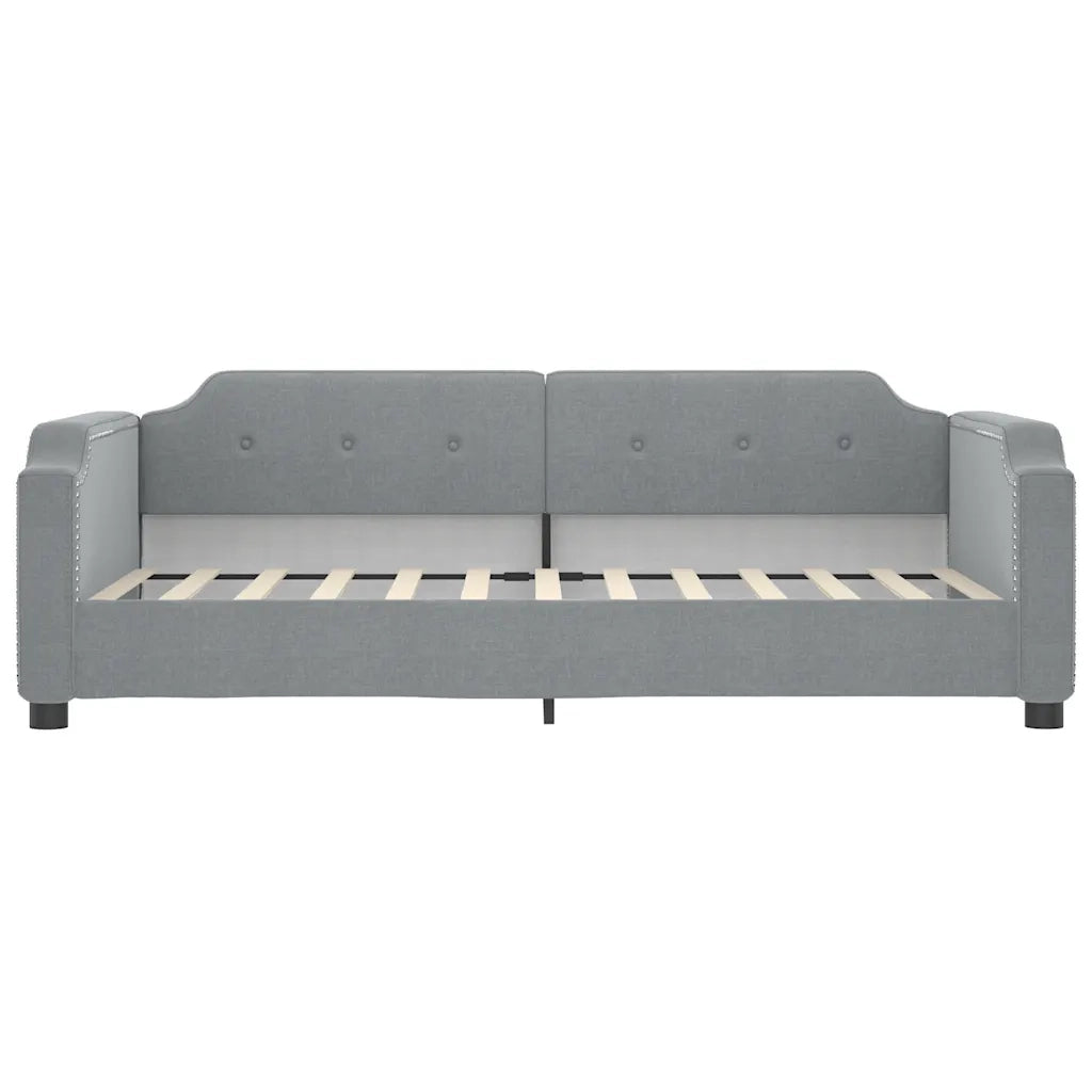 Divano Letto Estraibile Cassetti Grigio Chiaro 100x190 Tessuto 3197717