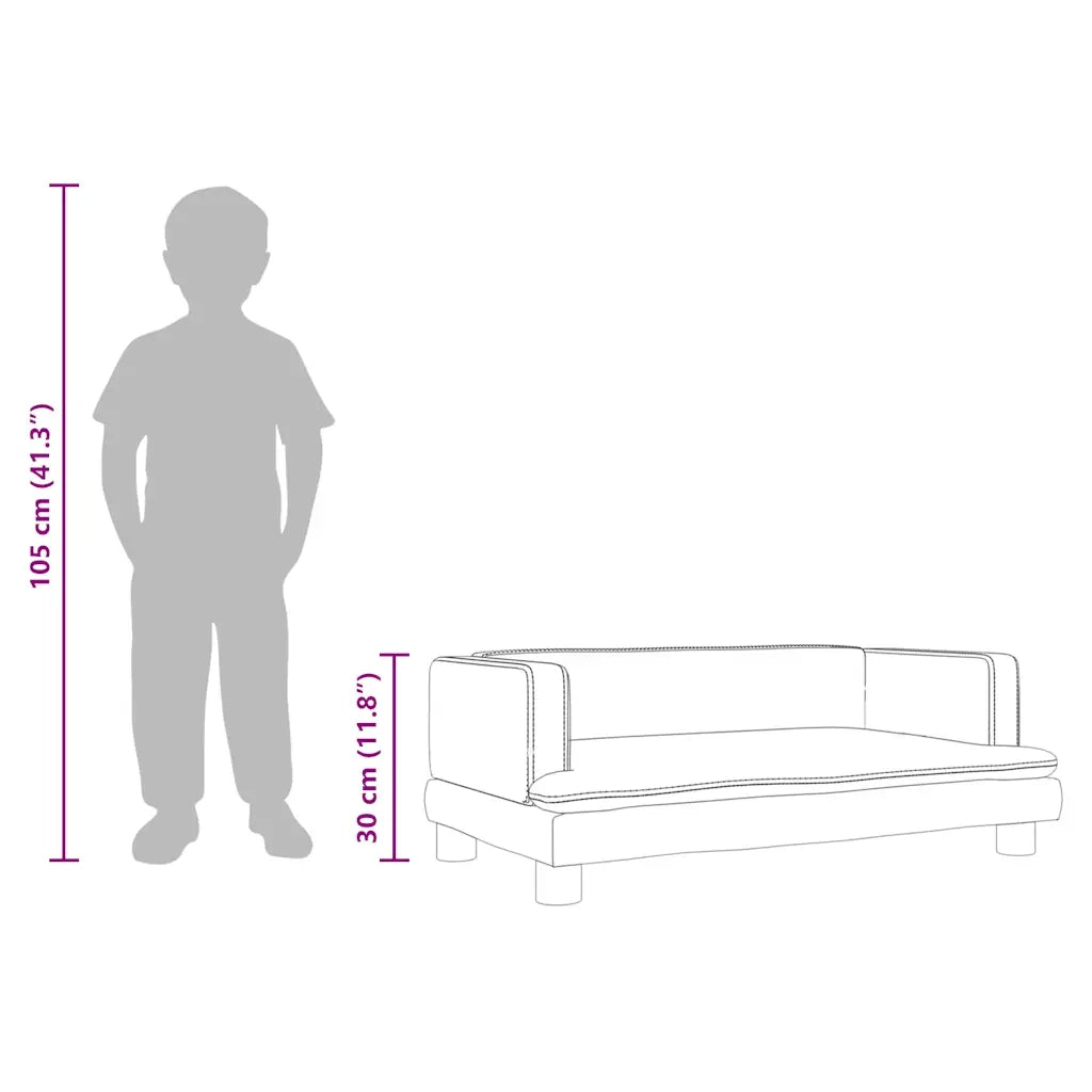 Divano per Bambini-Sofa-Divanetto Rosa 80x45x30 cm in Velluto