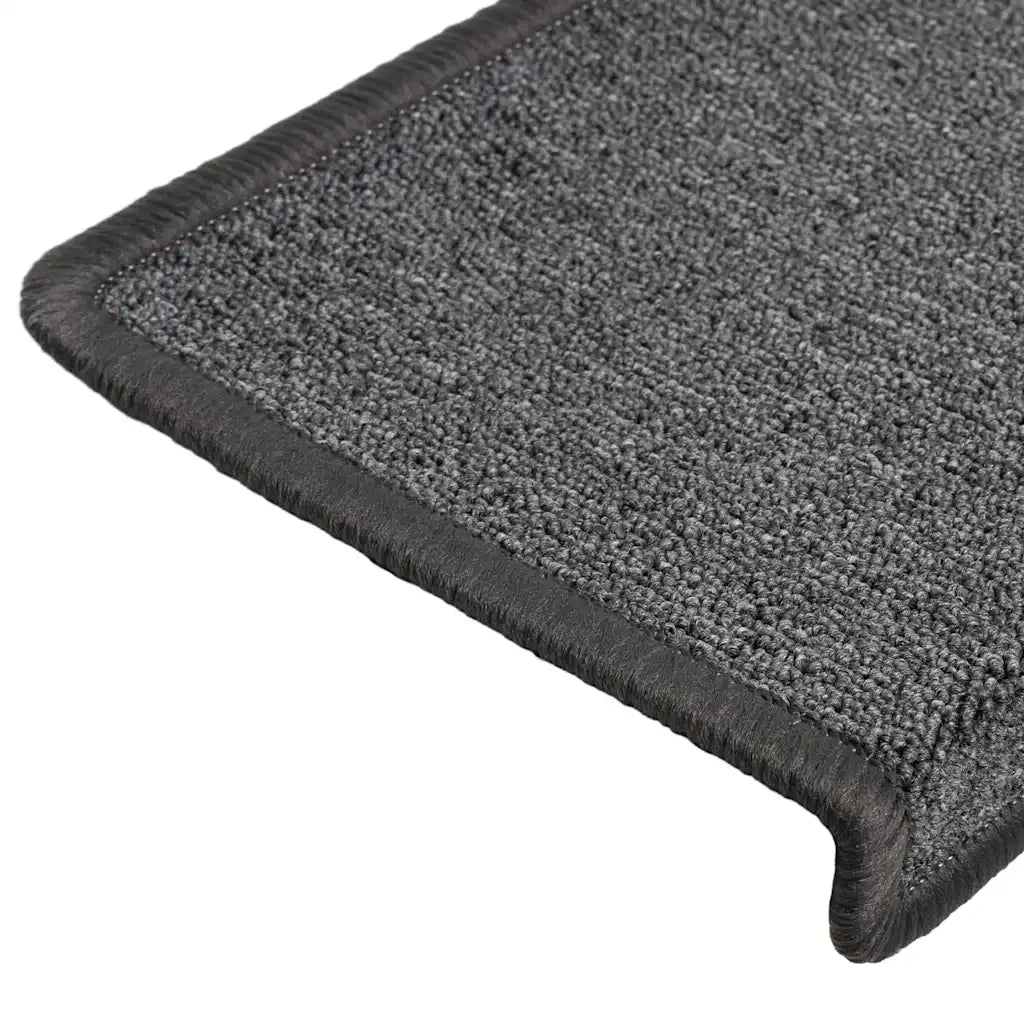 Tappetini per scale 30 pz 65x21x4 cm Grigio scuro Bordo rettangolare 3365766