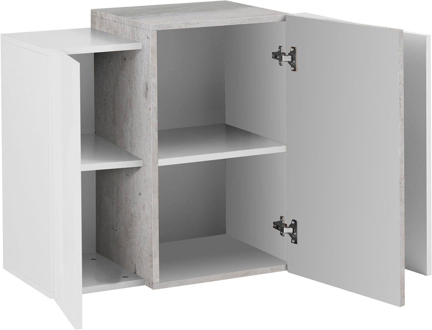 Pensile 3 Ante 90x38x65,5 cm Coro Bianco Lucido e Ardesia