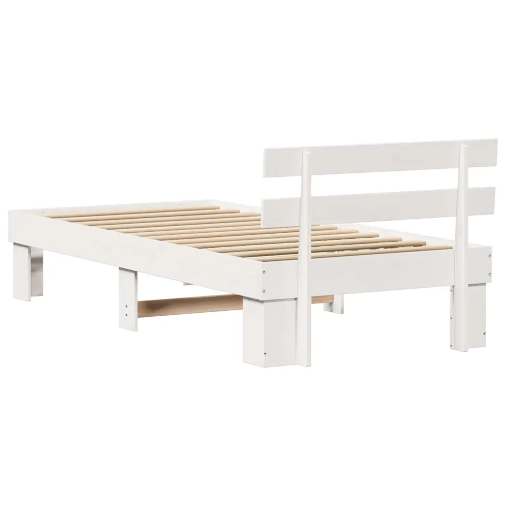 Struttura del letto Bianco 80 x 200 cm Pino massello 872462