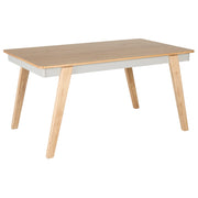 Tavolo da pranzo in legno di rovere chiaro 150 x 90 cm Rettangolare per 4 persone Sala da pranzo tradizionale scandinava