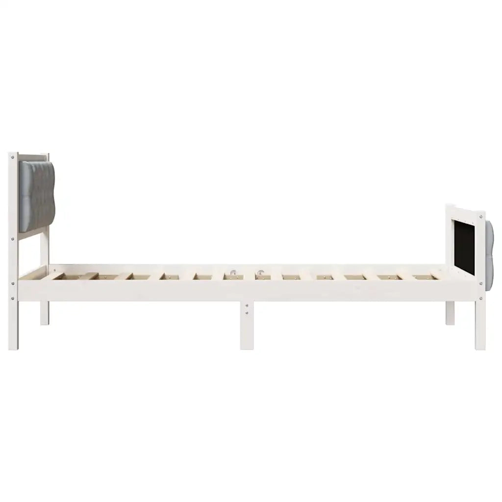 Struttura del letto Grigio chiaro 80 x 200 cm Pino massello 878433