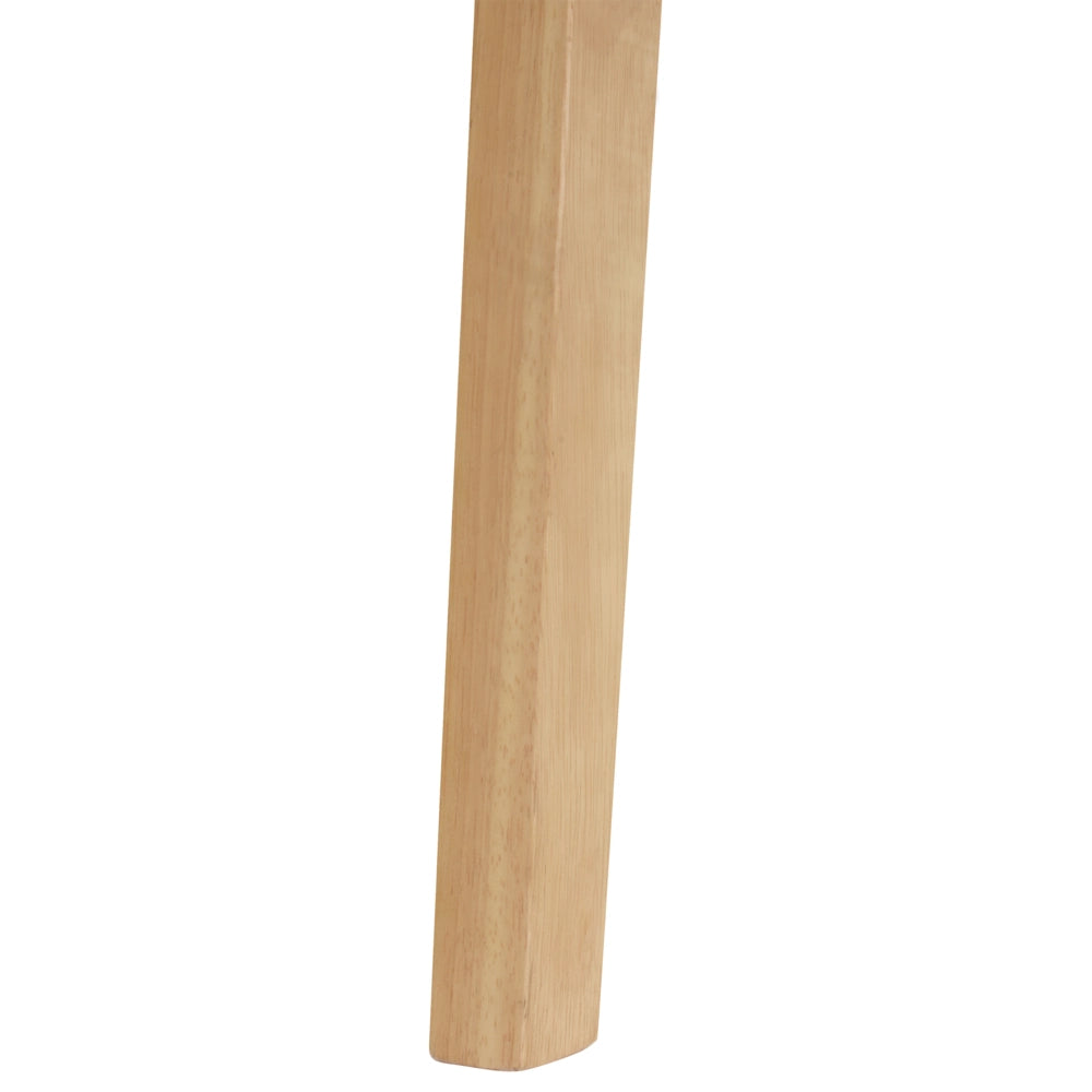 Set di 2 sedie da pranzo in legno chiaro e compensato beige in tessuto boucle di poliestere Gambe in legno di gomma Stile tradizionale retrò