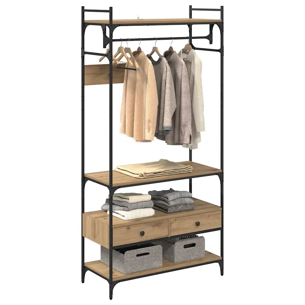 Guardaroba con cassetto rovere artigianale 89 x 39 x 184.5 cm 883548