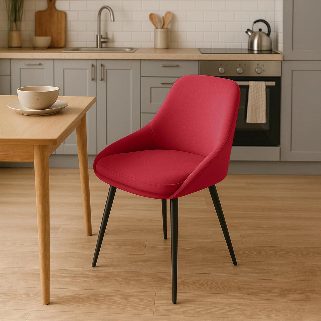 Set di 2 sedie per sala da pranzo Elmira velluto nero 8