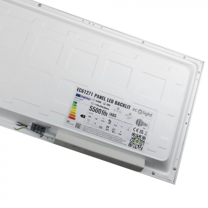 Pannello LED 120x30 cm 50W 6500K bianco Ecolight