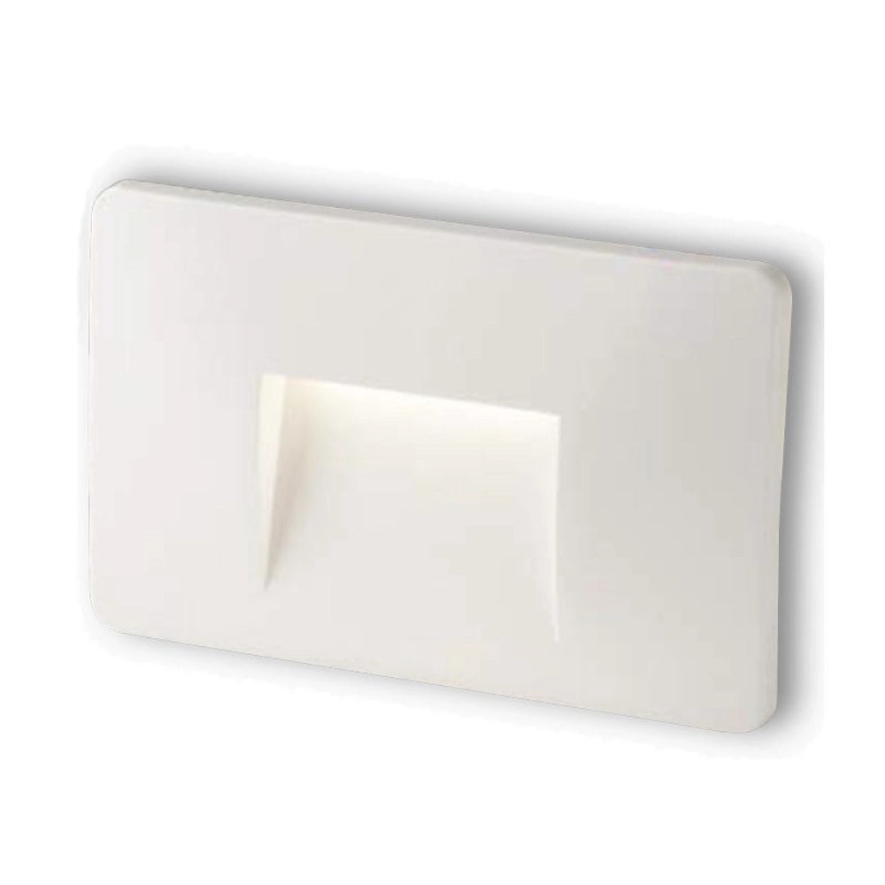Segnapasso bianco led incasso cassetta 503 rettangolare 3 watt luce regolabile