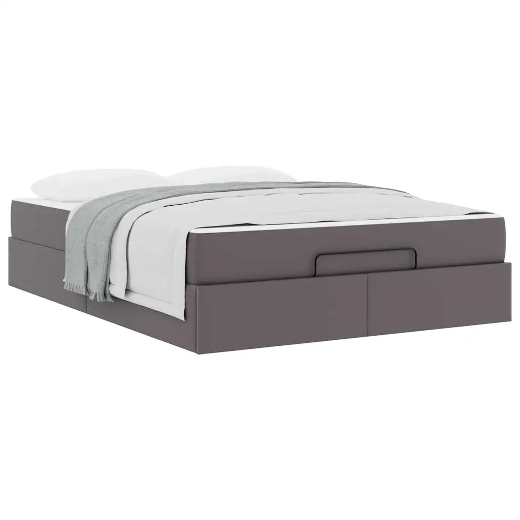 vidaXL Struttura letto con materasso con materasso Grigio 140 x 200 cm