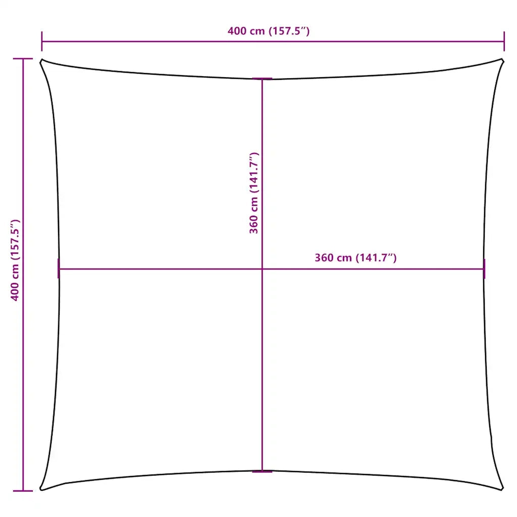 vidaXL Vela Parasole in Tela Oxford Quadrata 4x4 m Arancione