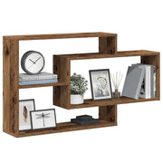 Scaffale a Parete Legno Antico 104x20x58,5 cm in Truciolato 855822