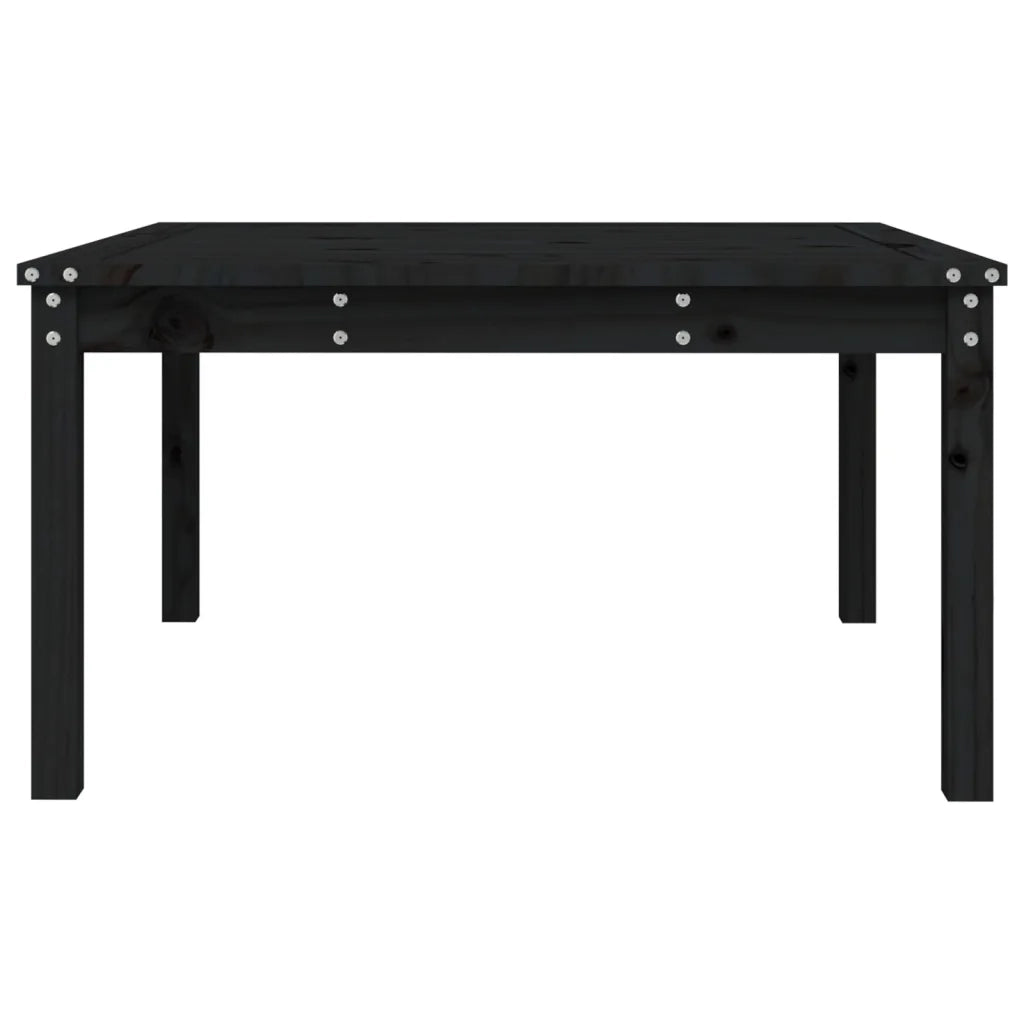 Tavolo da Giardino | Tavolino da esterno Nero 82,5x82,5x45 cm Legno Massello di Pino