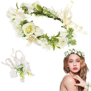 Bracciale con fiori - Armband - Stile bohemien - Elegante - Materiale: plastica/lega
