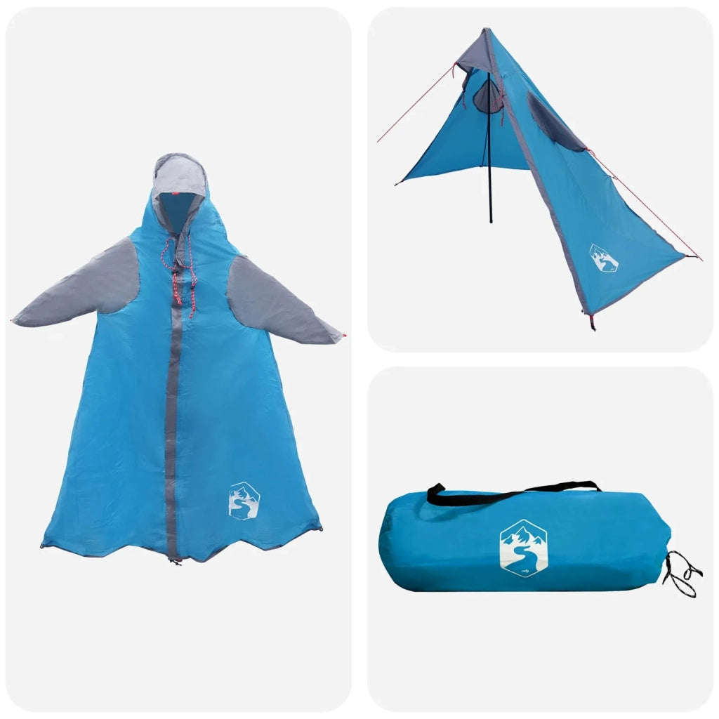 Poncho da pioggia 2-in-1 con cappuccio Blu 262 x 126 x 130 cm 42017407