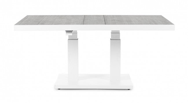 Tavolo da Giardino 140x85x49-72h cm Truman Bianco