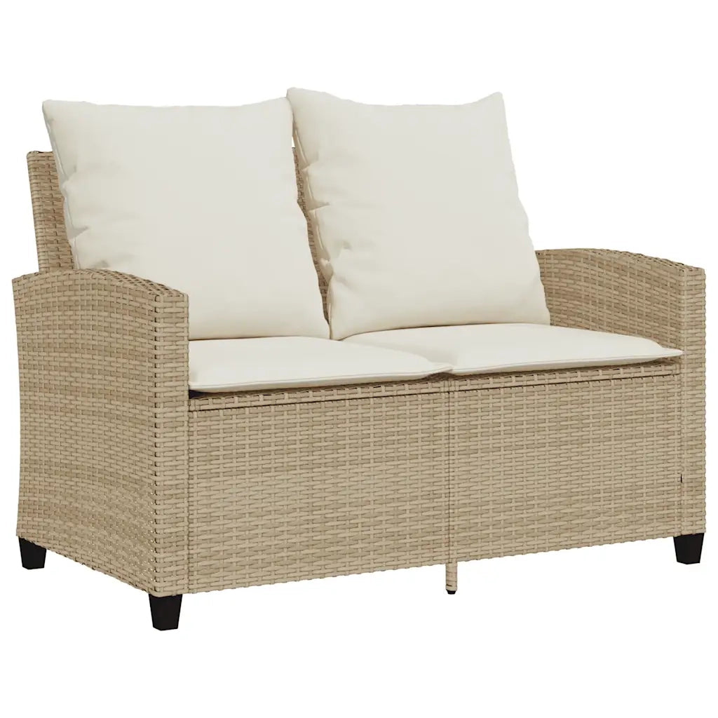 Set Divano da Giardino 6 pz con Cuscini Beige in Polyrattan 3324581