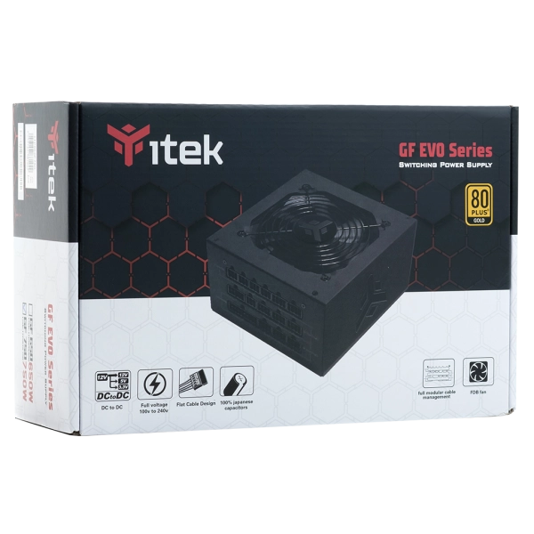 Alimentatore Itek GF750 EVO - 750W - 80Plus Gold - Ventola FDB 12cm - Modulare - ATX