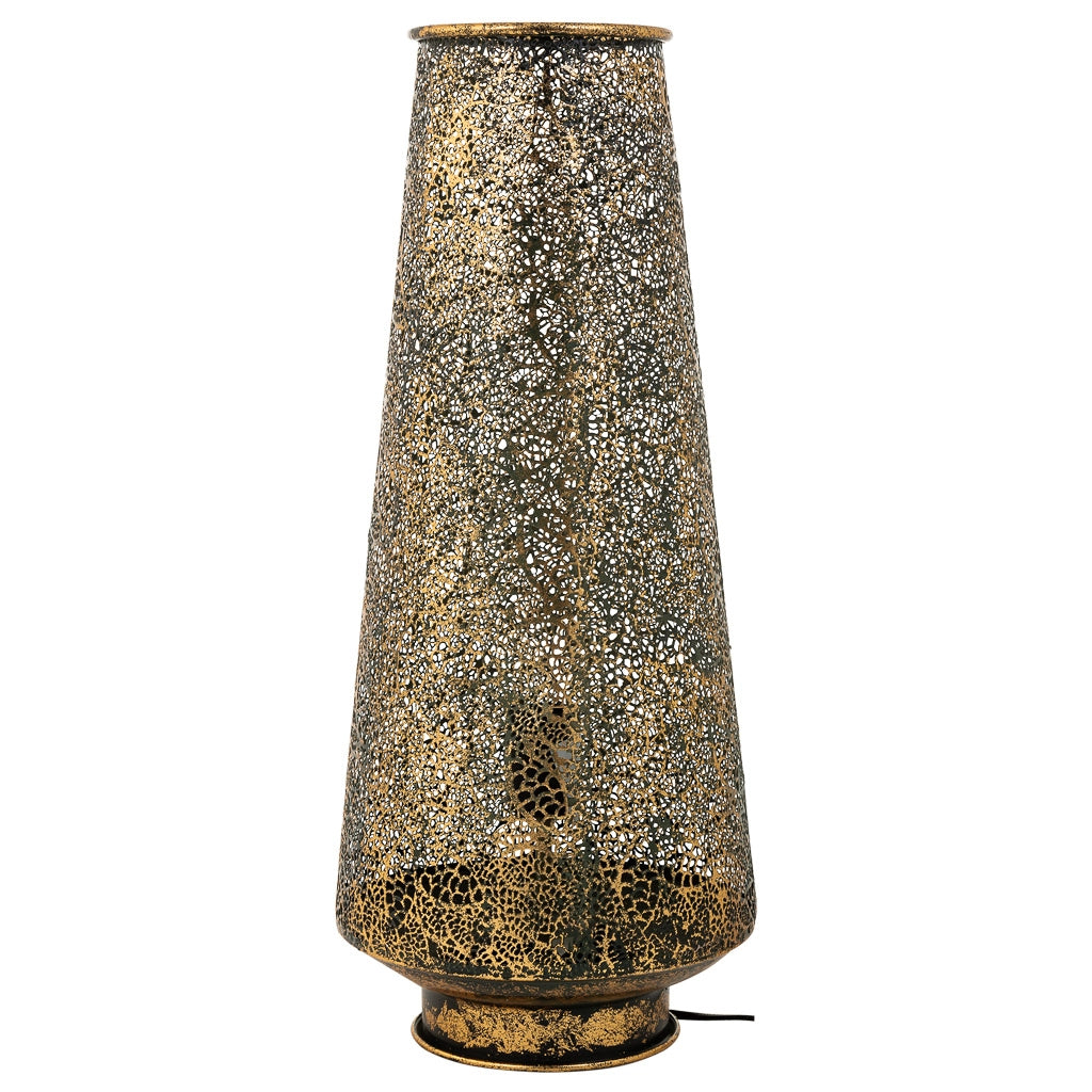 Lampada da tavolo in metallo dorato 24,5x24,5x57,5h