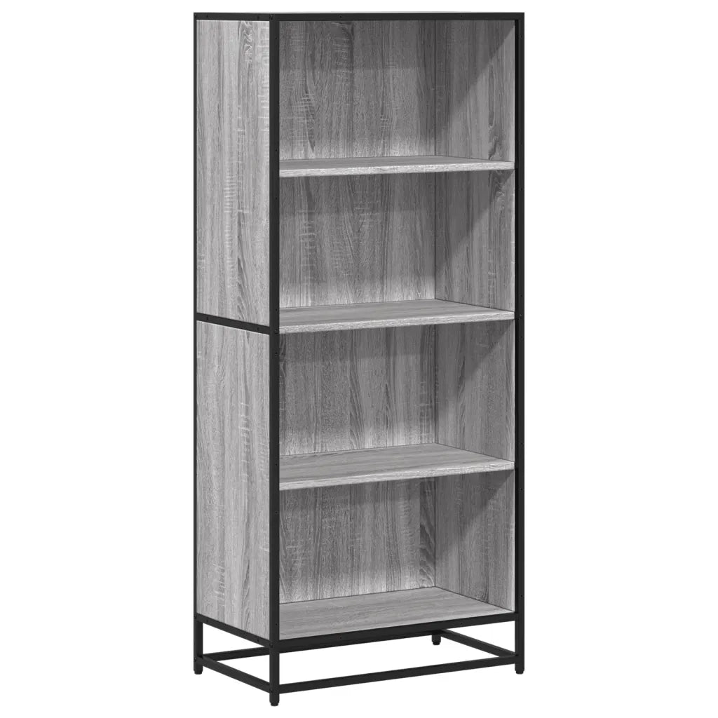 Libreria-Scaffale per Libri-Mobile di Stoccaggio Grigio Sonoma 60x35x139 cm in Truciolato